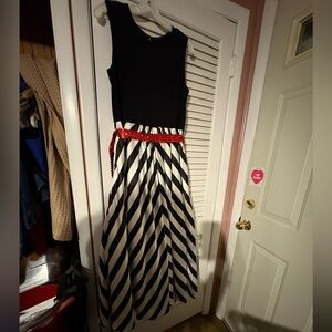 Betsy & Adam Classic Black & White Dress